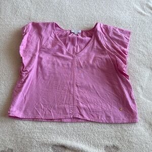 Marc New York Pink V-Neck Crop Top